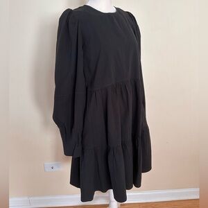 Sea New York Black Knee length Crew neck cotton dress